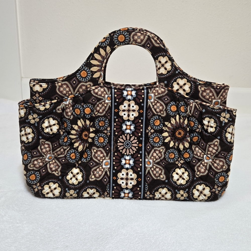 Vera Bradley Brown Floral Patchwork Quilted Tote